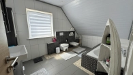 Badezimmer OG - Ihr neues Zuhause am Ortsrand – modernes Massivhaus mit Kamin & sonnigem Garten