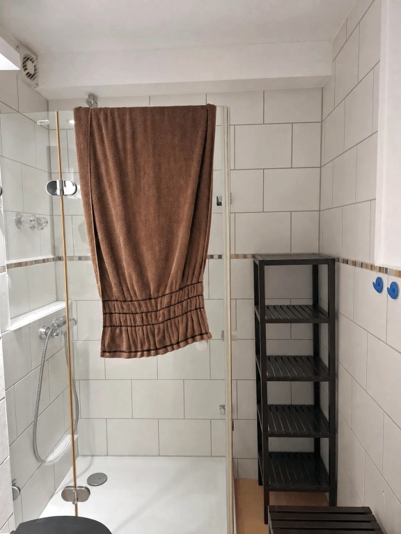 Badezimmer mit Dusche und WC